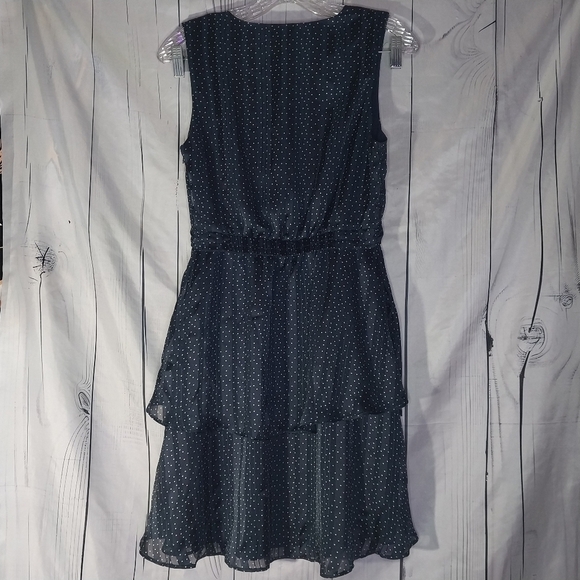 Banana Republic Pleated Tiered Sleeveless Polka Dot Dress NWT - Picture 13 of 16